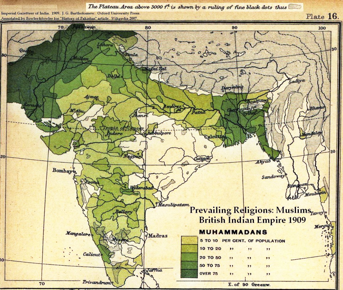 muslim percentage british india 1909.jpg